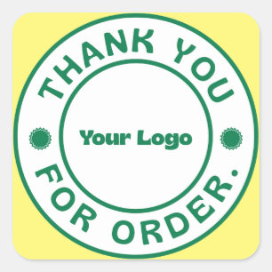 Custom Logo Thank You For Your Order Sticker