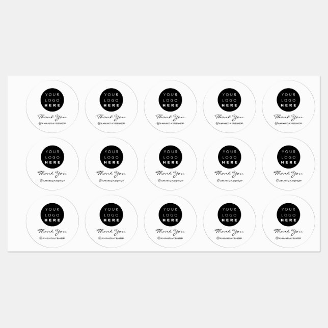 Custom Logo Thank You Instagra Name White (Sheet)
