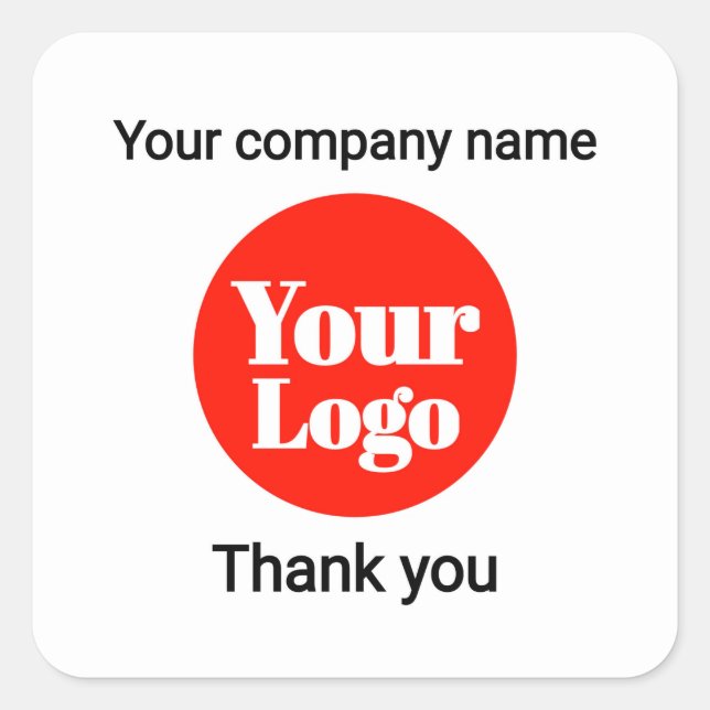 Custom Logo Thank You Sticker for Business Packagi (Front)