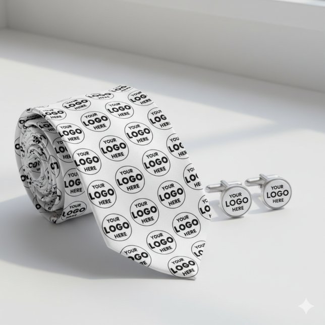 Custom Logo Tie - Professional Branded Necktie (Custom Logo Tie - Professional Branded Necktie)
