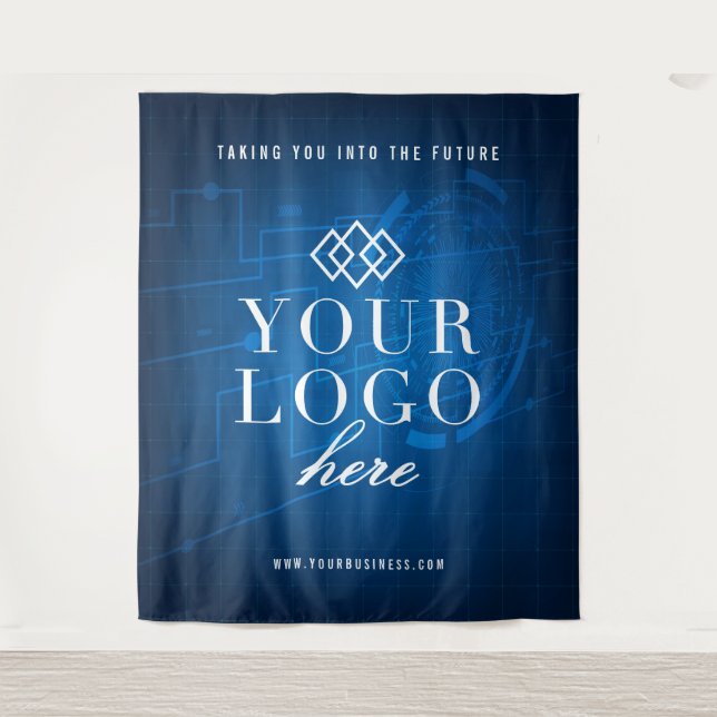 Custom Logo Trade Show Event Backdrop Tapestry (Front)