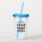 Custom Logo Tumbler with Straw No Minimum