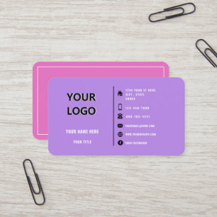 Custom Logo Two Colour Business Card Choose Colour