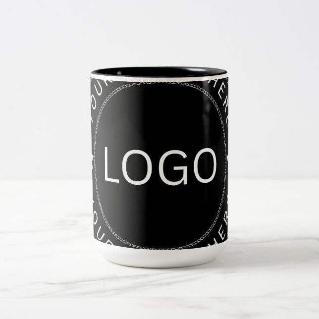 Custom Logo Two-Tone Coffee Mug (Center)