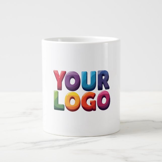 Custom Logo – Upload Your Logo | Business & Brand  Large Coffee Mug (Front)