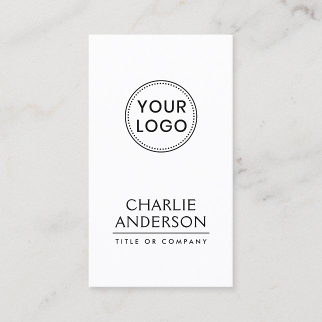 Custom logo vertical modern minimalist business card (Front)