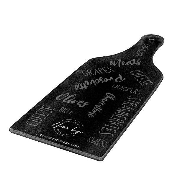 Custom logo website cheese platter promo  cutting board (Corner)