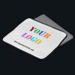 Custom Logo Website Promotional Laptop Sleeve Gift<br><div class="desc">Custom Colours and Font Laptop Sleeves - Your Logo or Photo and Website or Custom Text / Name Promotional Business Personalised Laptop Sleeve / Gift - Add Your Logo / Image and Text / Information - Resize and move elements with Customisation tool. Choose colours / font / size ! Please...</div>