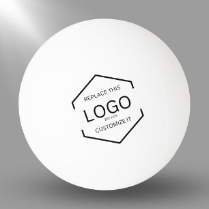 Custom Logo White Background Business Promotional Ping Pong Ball