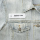 Custom Logo White Minimal Basic Title Pin Magnetic