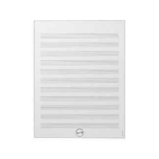 Custom Logo White Music Sheet Paper Notepad