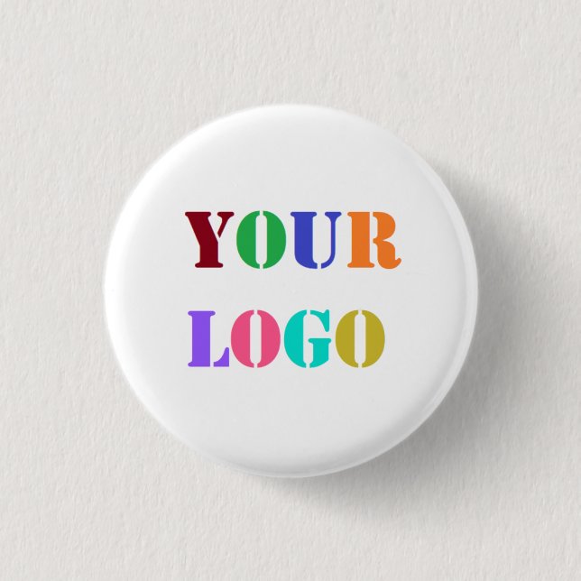 Custom Logo Your Business Promotional Button (Front)