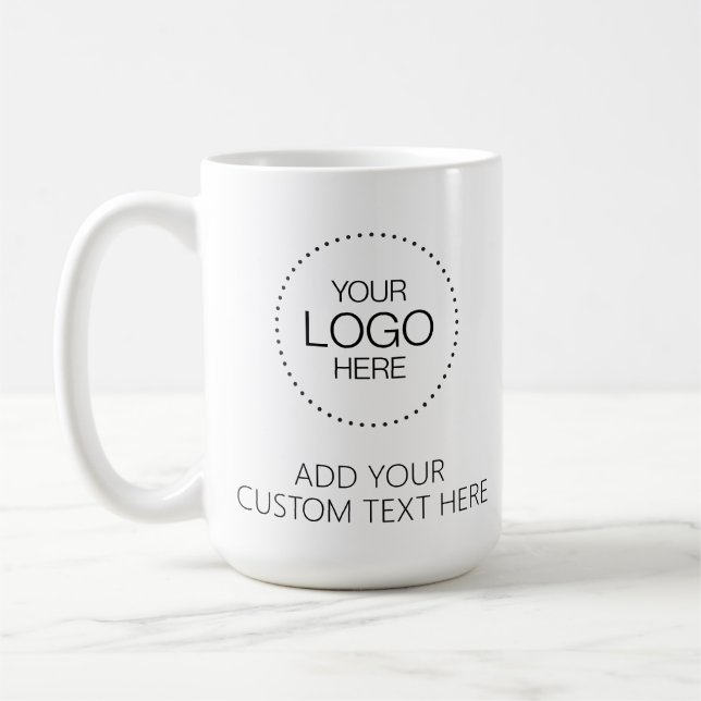 Custom Logotipo Store & Business Coffee Mug (Left)