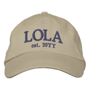 Custom Lola Est.   Gifts for Grandma Embroidered Hat