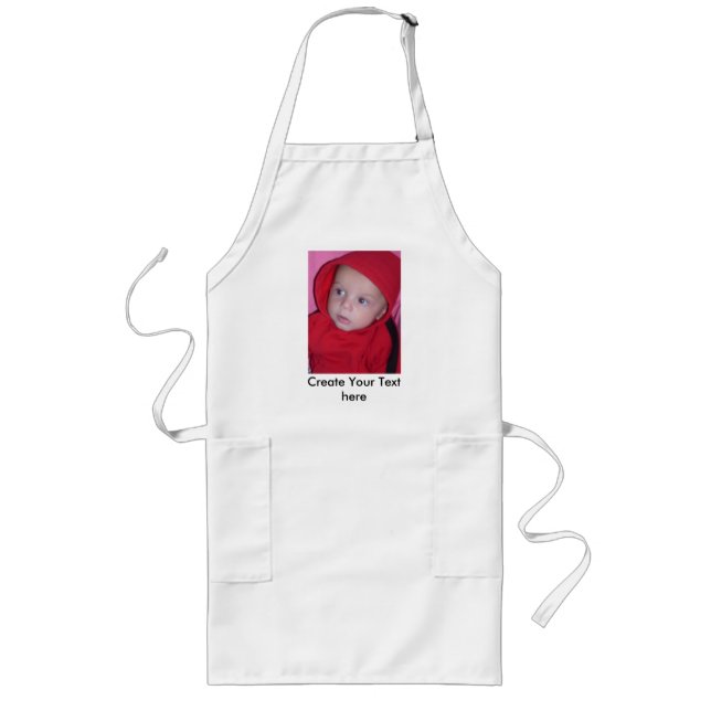 Custom Long Apron with Picture and Text (Front)