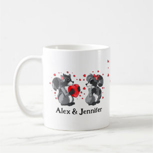 Custom Love Couple Names Personalized Coffee Mug