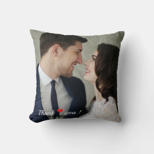 Custom love Heart Wedding Photo Cushion