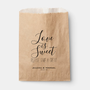 Custom Love is sweet wedding candy buffet favour Bag