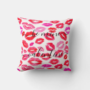Custom LOVE KISSES XOXO Be Mine Valentine Gift Cushion