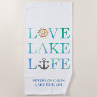 Custom Love Lake Life Typography Watercolor