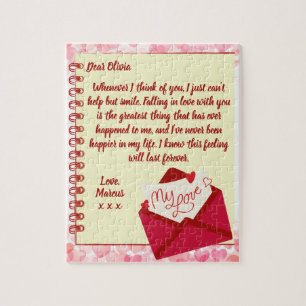 Custom Love Letter Valentine's Jigsaw Puzzle