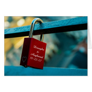 Custom "Love Lock" Padlock Relationship Card