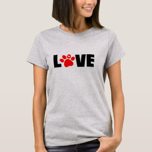 Custom Love Paws Pet Cat Dog T-shirt Design