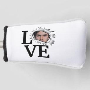 Custom love photo in a vintage hole golf head cover