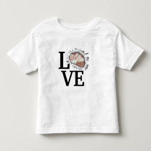 Custom love photo in a vintage hole toddler T-Shirt