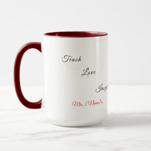 Custom Love Preschool Teacher Combo Mug