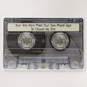 Custom Love Retro Vintage Music Cassette Mixtape Jigsaw Puzzle