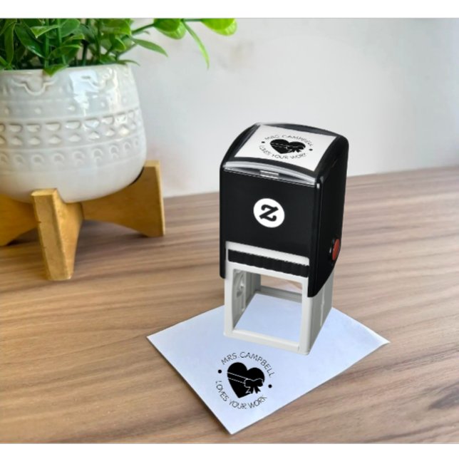 Custom Love Shape Teacher Stamp (Modern Custom Love Shape teacher stamp)