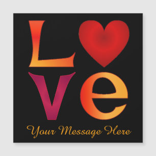 Custom LOVE Square Lettering Ombre Red & Yellow