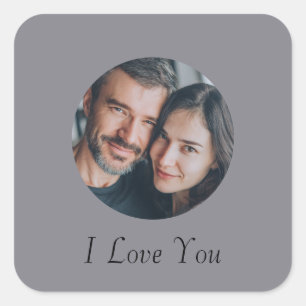 Custom Love Sticker with Your Photo & I Love You