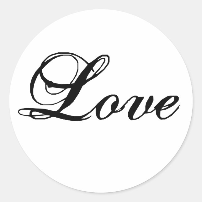 Custom Love Stickers for Wedding Favours (Front)