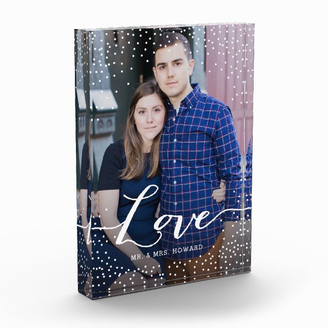 Custom Love Wedding Photo Block (Left)