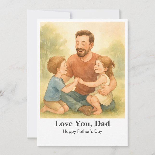  Custom Love You, Dad – Father’s Day Card (Front)