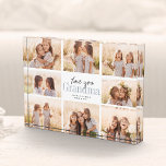Custom Love You Grandma Mothers Day Photo Collage Block<br><div class="desc">Love you Grandma! Beautiful modern family photo collage gift for a beloved grandmother combines whimsical handwritten script with modern typography and layout. Fill this custom photo collage with 8 favourite family photos of grandchildren,  weddings and other life events and bring a smile to grandmom's face for years to come.</div>
