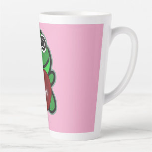 Custom Love You Kawaii Frog Heart Gift Latte Mug