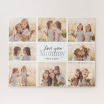 Custom Love You Mummy Mothers Day Photo Collage Jigsaw Puzzle<br><div class="desc">Love you Mummy! Beautiful modern family photo collage gift for a beloved mother combines whimsical handwritten script with modern typography and layout. Fill this custom puzzle with 8 favourite family photos of children, weddings and other life events and bring a smile to mum's face for years to come.</div>