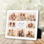 Custom Love You Mummy Mothers Day Photo Collage Plaque<br><div class="desc">Love you Mummy! Beautiful modern family photo collage gift for a beloved mother combines whimsical handwritten script with modern typography and layout. Fill this custom photo plaque with 8 favourite family photos of children,  weddings and other life events and bring a smile to mum's face for years to come.</div>
