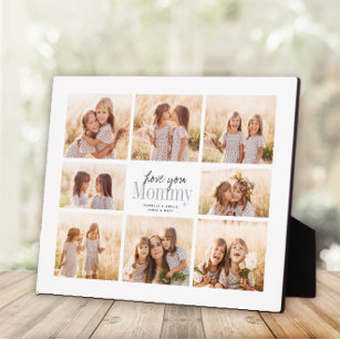 Custom Love You Mummy Mothers Day Photo Collage Plaque
