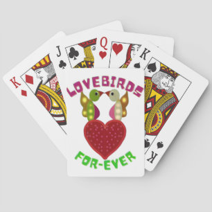 Custom Lovebirds Heart Gift Classic Playing Cards