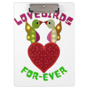 Custom Lovebirds Heart Gift Classic Playing Cards Clipboard