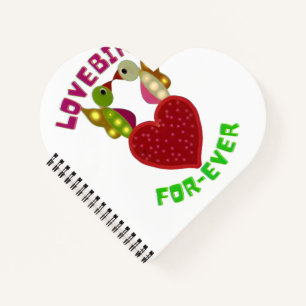 Custom Lovebirds Heart Gift Classic Playing Cards Notebook
