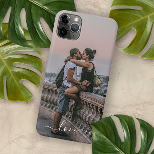 Custom Lovers Picture And Simple Love Quote Text Case-Mate iPhone Case