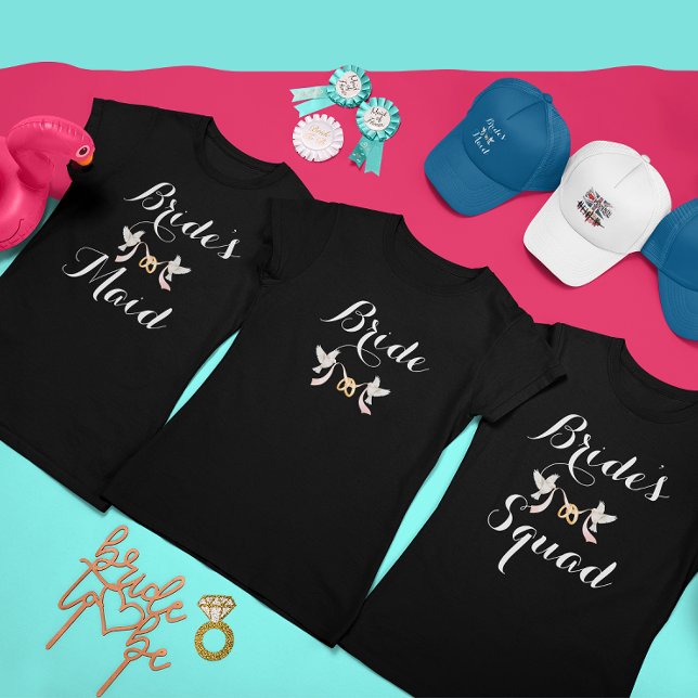 Custom Lovey Dovey Batchelorette Bride Script T-Shirt (Creator Uploaded)