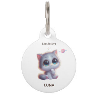 Custom Low Battery Cat Pet Tag