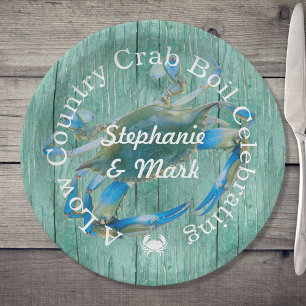 Custom Low Country Crab Boil Celebration Paper Plate