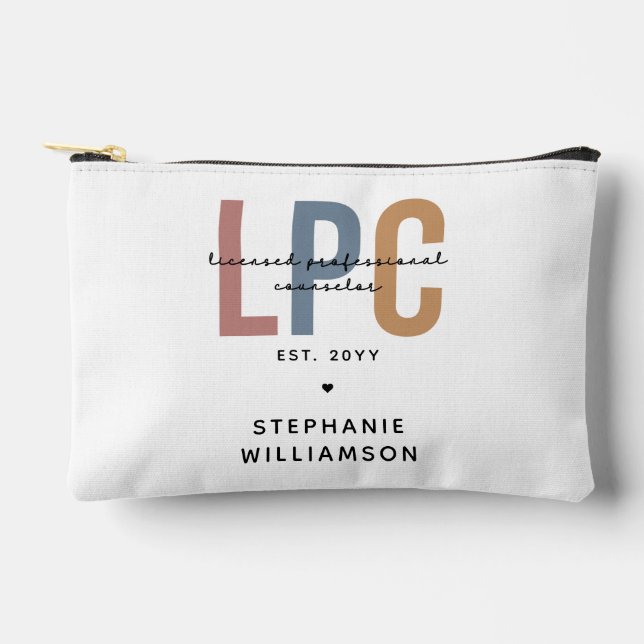 Custom LPC Licensed Professional Counsellor Accessory Pouch (Front)